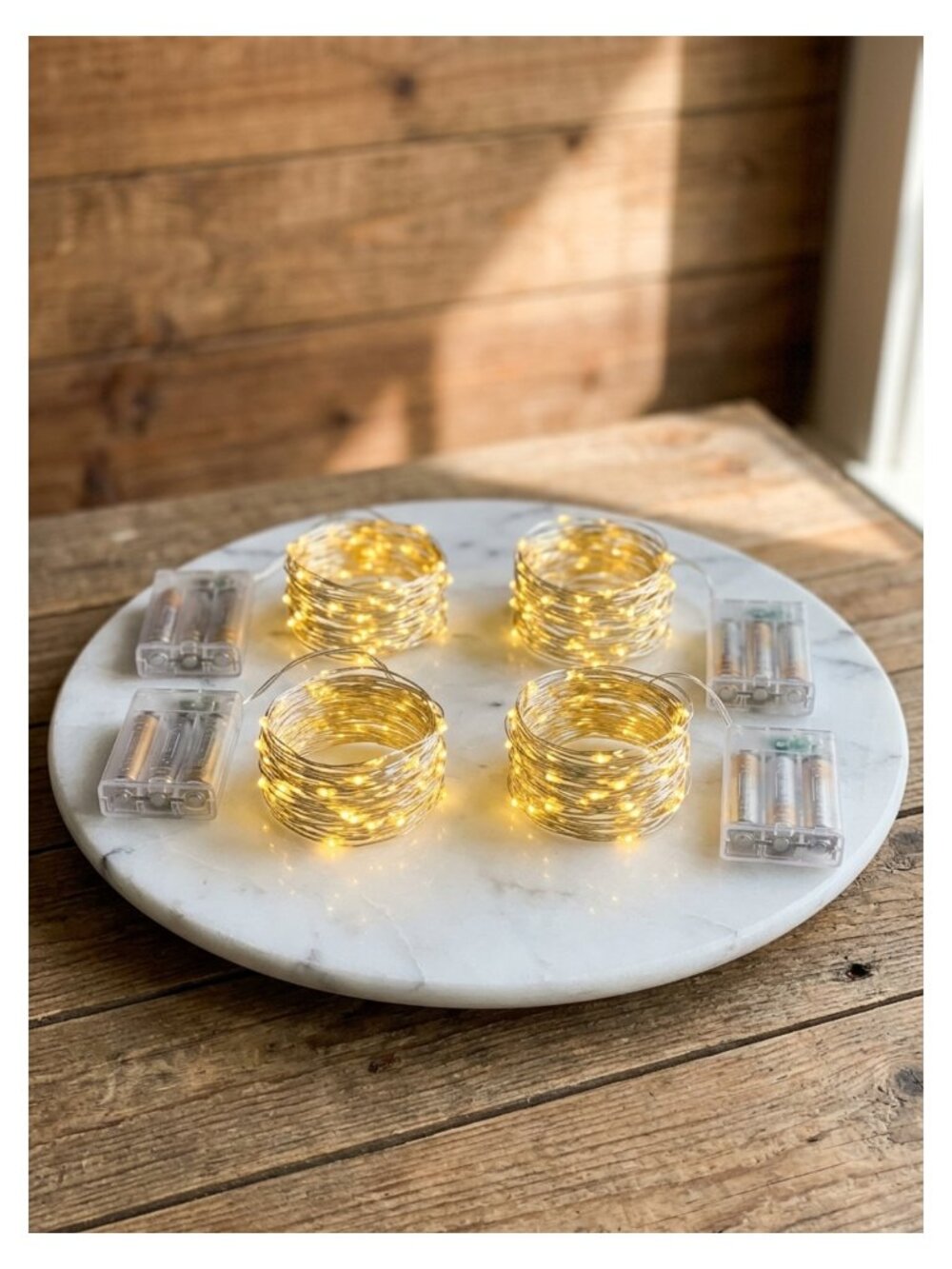 4 Pack Fairy Lights Battery Operated 16FT 50 LED String Lights Timer Waterproof